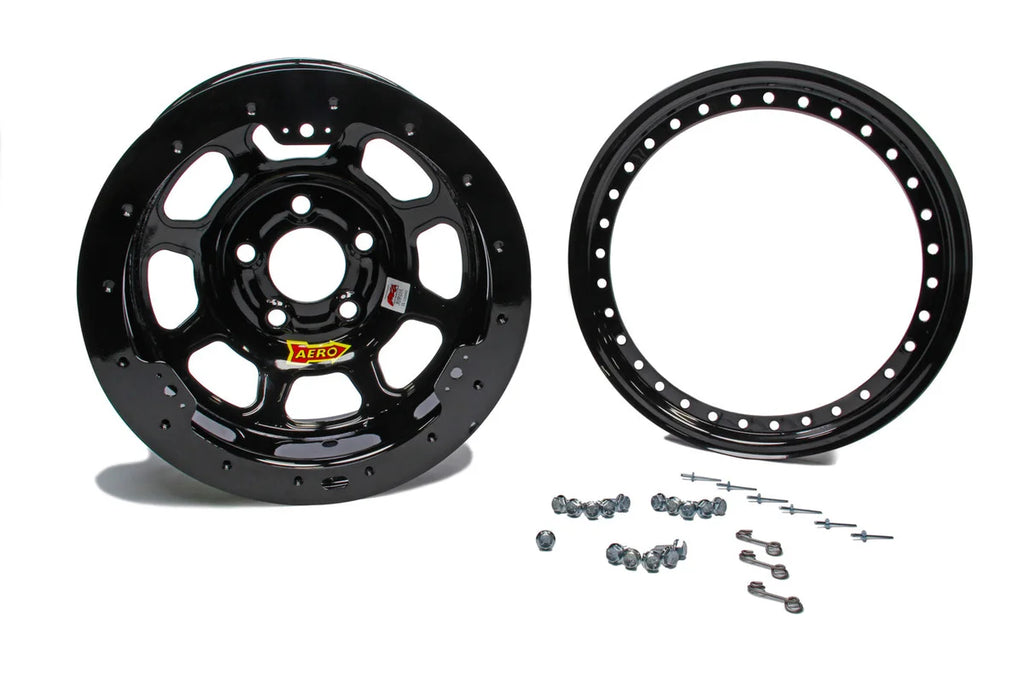 Aero Race Wheels 15x8 2in 4.5 Black 53-184520B
