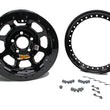 Load image into Gallery viewer, Aero Race Wheels 15x8 4in 5.00 Black w/ Black Ring 53-185040-BLKRING
