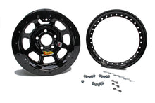 Load image into Gallery viewer, Aero Race Wheels 15x8 4in 5.00 Black w/ Black Ring 53-185040-BLKRING