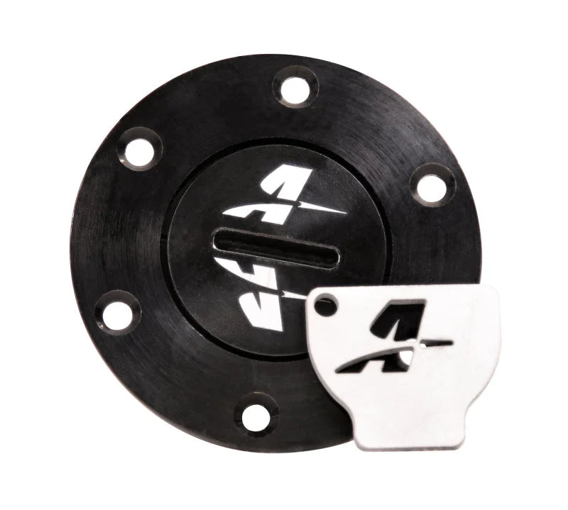 Aeromotive 1.5in Screw-on Fill Cap - Black - Main Product View