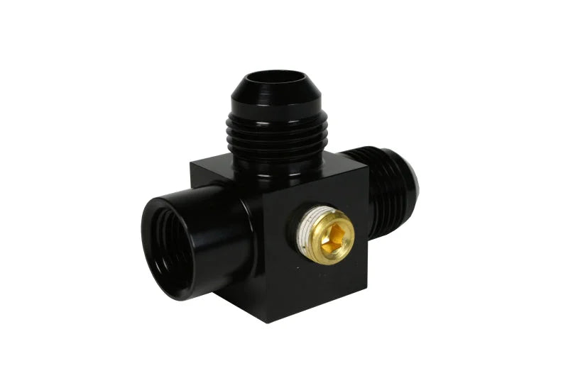Aeromotive 2x AN-08 x AN-06 Port Tee 15119 - Side View