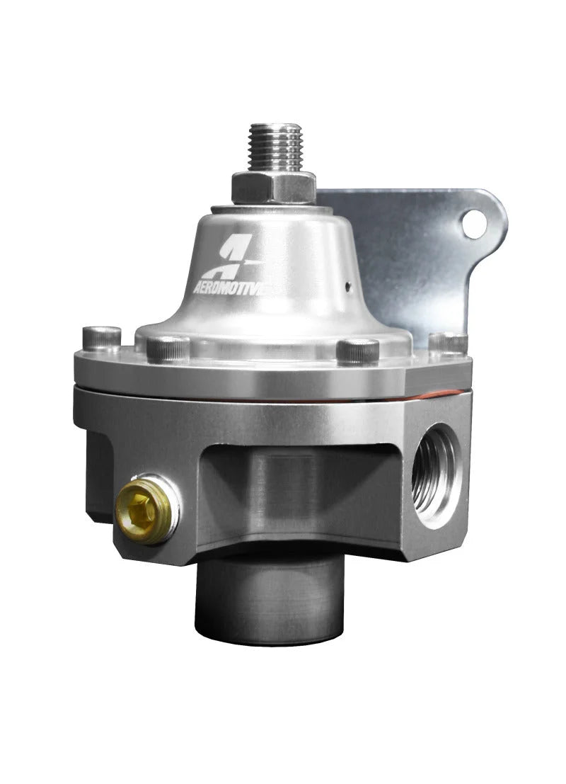 Aeromotive 3-Port Carbureted Bypass Regulator - 2 x ORB-06 / 1 x ORB-6 - Side View