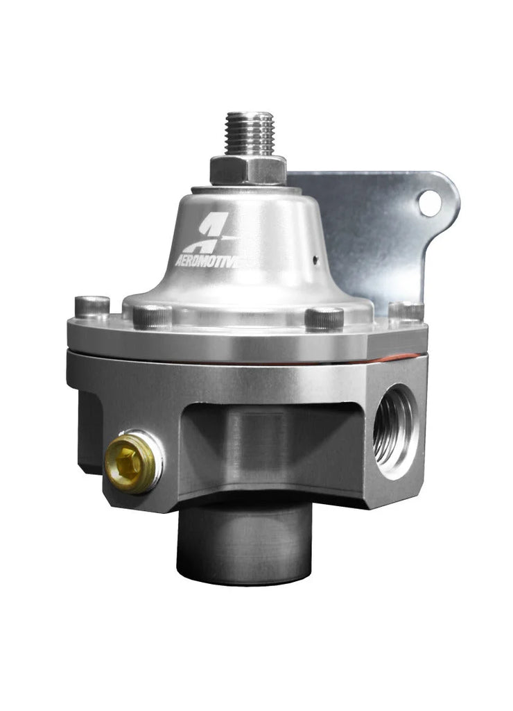 Aeromotive 3-Port Carbureted Bypass Regulator - 2 x ORB-06 / 1 x ORB-6 - Side View
