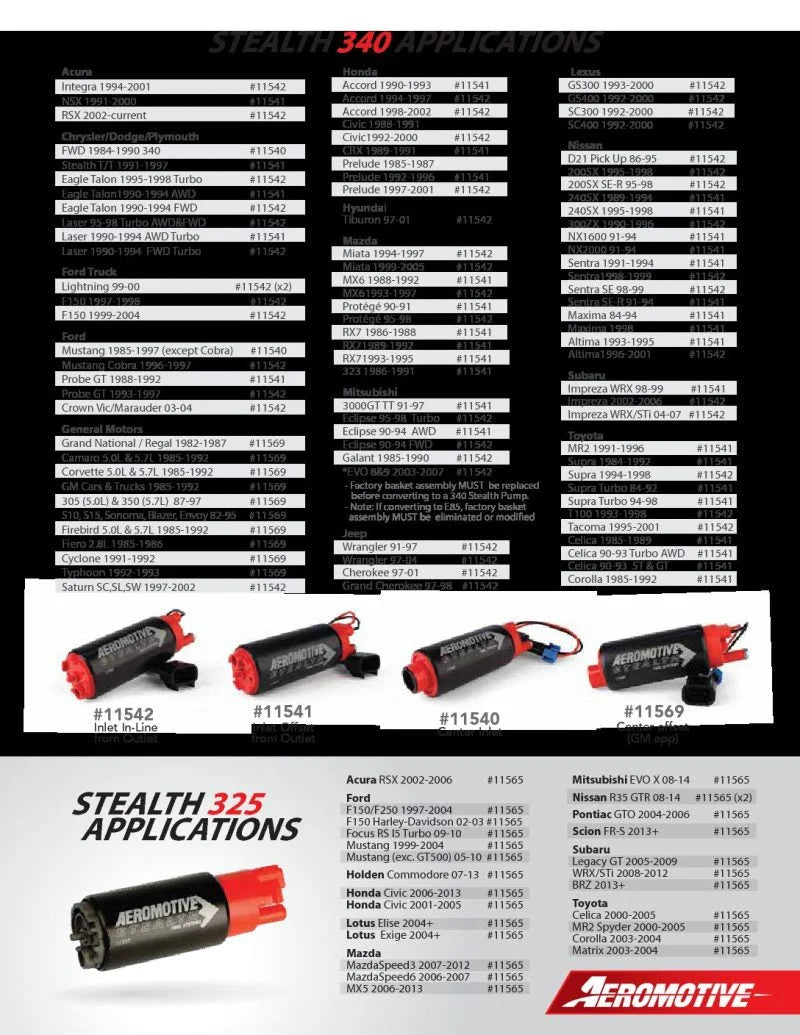 Aeromotive 325 Series Stealth In-Tank Fuel Pump - E85 Compatible - Compact 38mm Body - Additional View 6