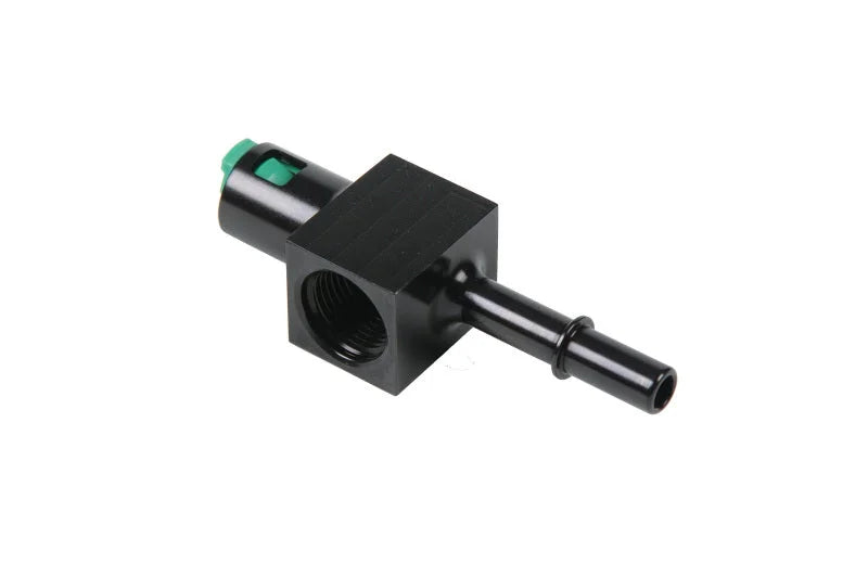 Aeromotive 3/8in Quick Connect with AN-08 port and 1/8in gauge port - Main Product View