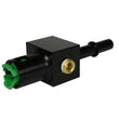 Load image into Gallery viewer, Aeromotive 3/8in Quick Connect with AN-08 port and 1/8in gauge port - Side View