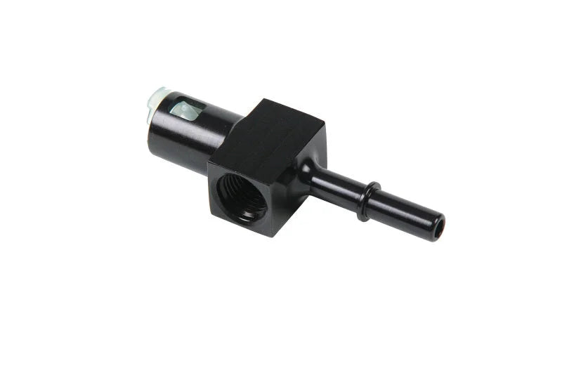 Aeromotive 5/16in Quick Connect with AN-06 port and 1/8in gauge port - Main Product View