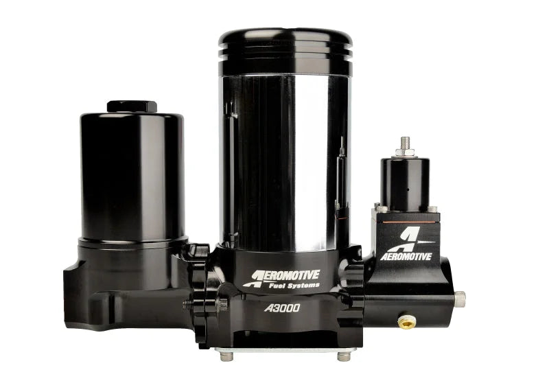 Aeromotive A3000 Drag Race Carbureted Fuel Pump Complete - Side View