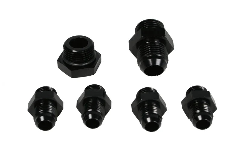 Aeromotive A4 Regulator Fitting Kit (for two (2) carbs) (4) AN-06/(1) AN-10/(1) AN-10 Plug) - Side View