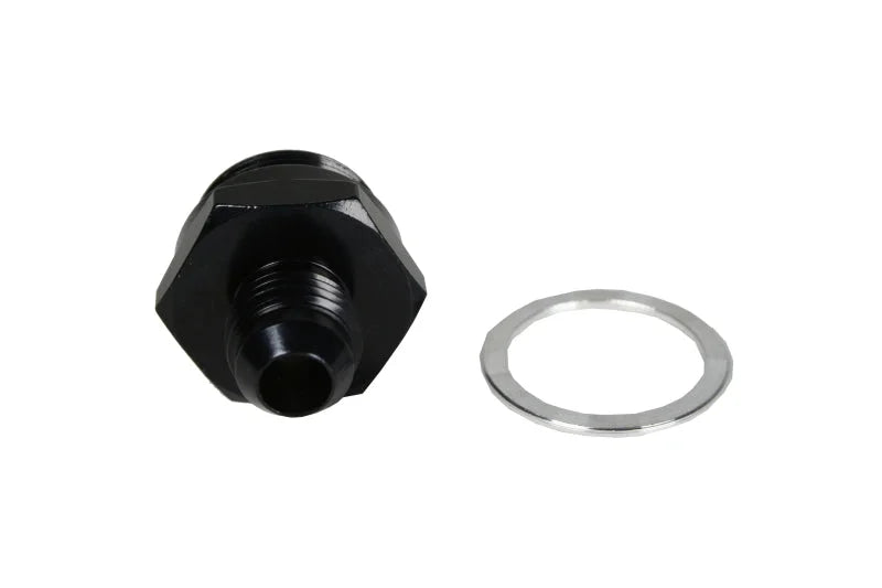 Aeromotive AN-06 Holley Carb 7/8in x 20 Thread Dual Feed Bowl Adapter Fitting - Side View