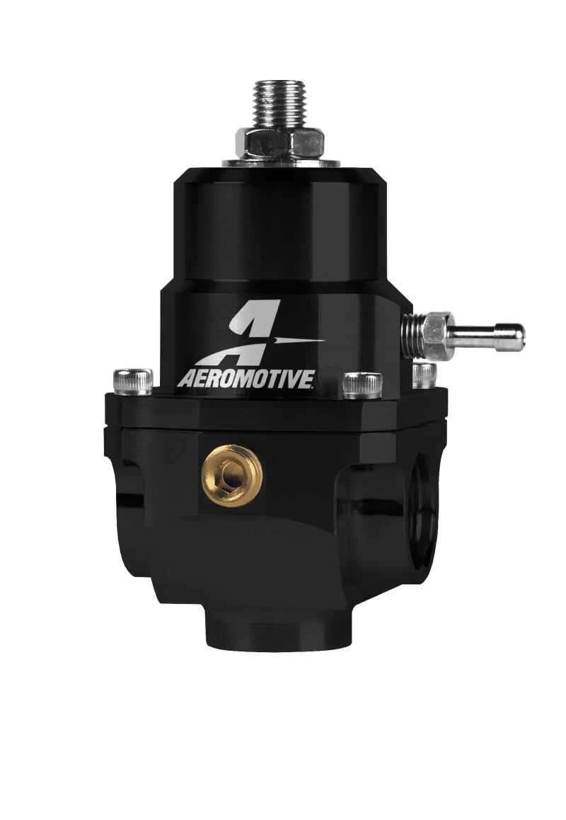 Aeromotive Adjustable Regulator - 3-15PSI - .313 Valve - (2) -08 Inlets/ -08 Return - Back View