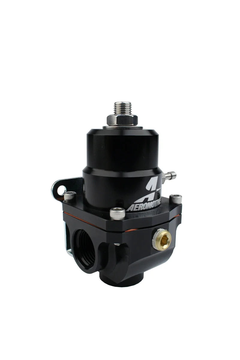 Aeromotive Adjustable Regulator - 35-75PSI - .313 Valve - (2) -08 Inlets/-08 Return - Side View