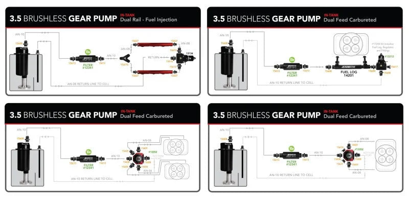 Aeromotive Brushless Spur Gear Fuel Pump w/TVS Controller - In-Line - 3.5gpm - Installation View