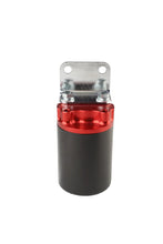 Load image into Gallery viewer, Aeromotive Canister Fuel Filter - 3/8 NPT / 100-Micron (Red Housing w/Black Sleeve) - Installation View