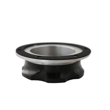 Load image into Gallery viewer, Aeromotive Fill Cap - Screw-On - 3in - Flanged - 6-Bolt - Black - Side View