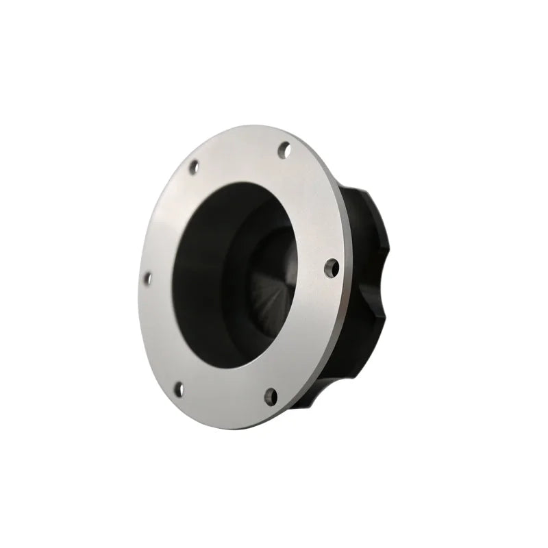Aeromotive Fill Cap - Screw-On - 3in - Flanged - 6-Bolt - Black - Installation View