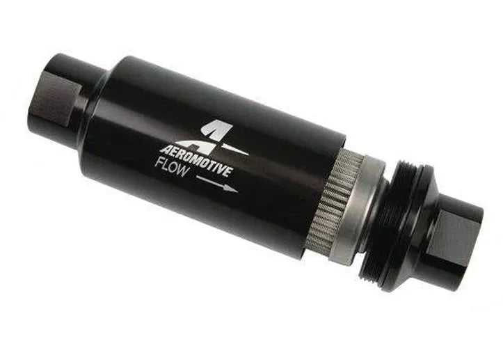 Aeromotive Filter / Bracket Combo Kit - 12304 Filter / 12305 Billet Bracket - Side View