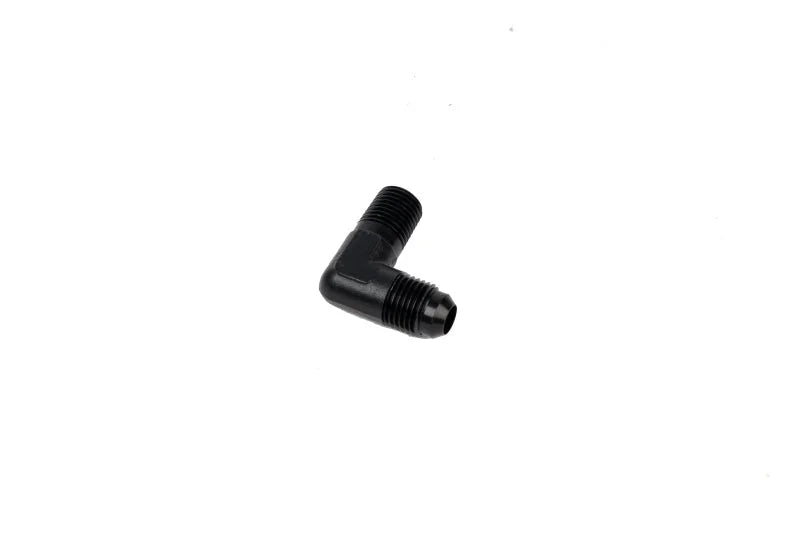 Aeromotive Fitting Elbow 1/4in-MNPT to AN-06 90-Deg Black - Main Product View