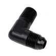 Load image into Gallery viewer, Aeromotive Fitting Elbow 1/4in-MNPT to AN-06 90-Deg Black - Detail View