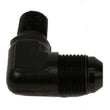 Load image into Gallery viewer, Aeromotive Fitting Elbow 1/4in-MNPT to AN-08 90-Deg Black - Detail View
