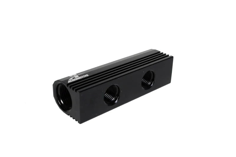 Aeromotive Fuel Distribution Log (4-Ports) (2) 8 AN/(2) 6 AN - Installation View