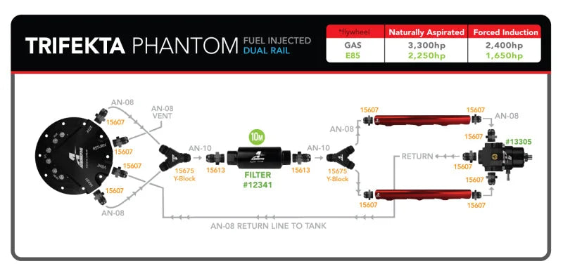 Aeromotive Phantom 340 Universal In-Tank Fuel System 6-10 tall