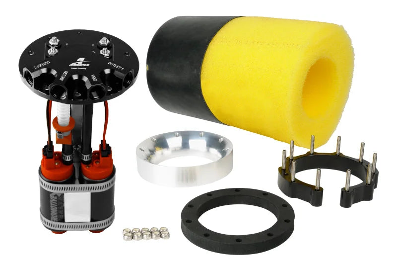Aeromotive Fuel Pump - Universal - Phantom Dual 340 - 6-10in Depth - Side View