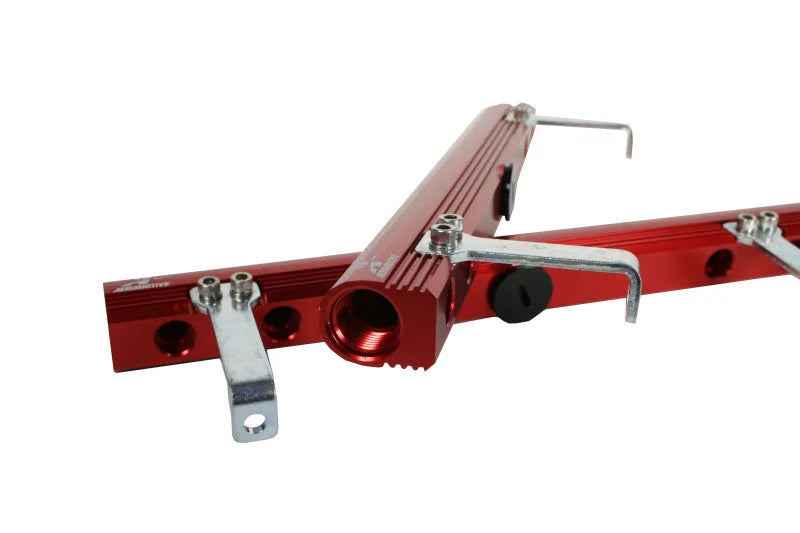 Aeromotive Fuel Rails for Edelbrock 29785 SBC Intake - Side View