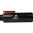 Load image into Gallery viewer, Aeromotive In-Line AN-12 Filter w/Shutoff Valve 100 Micron SS Element - Black Anodize Finish - Side View