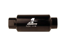 Load image into Gallery viewer, Aeromotive In-Line Filter 10AN 10 Micron Microglass Element Bright-Dip Black 2in OD - Side View