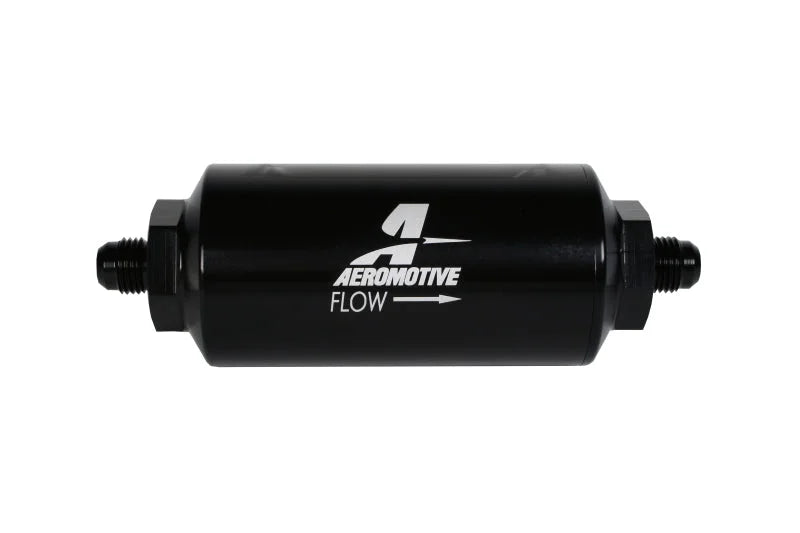 Aeromotive In-Line Filter - (AN-06 Male) 100 Micron Stainless Steel Element - Side View