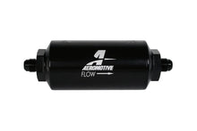 Load image into Gallery viewer, Aeromotive In-Line Filter - (AN-06 Male) 100 Micron Stainless Steel Element - Side View
