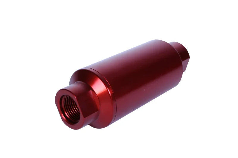 Aeromotive In-Line Filter - (AN-10) 10 Micron Microglass Element Red Anodize Finish - Side View