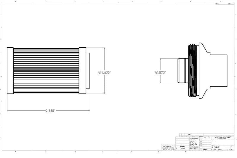 Aeromotive In-Line Filter - (AN-10) 100 Micron SS Element - Additional View 7