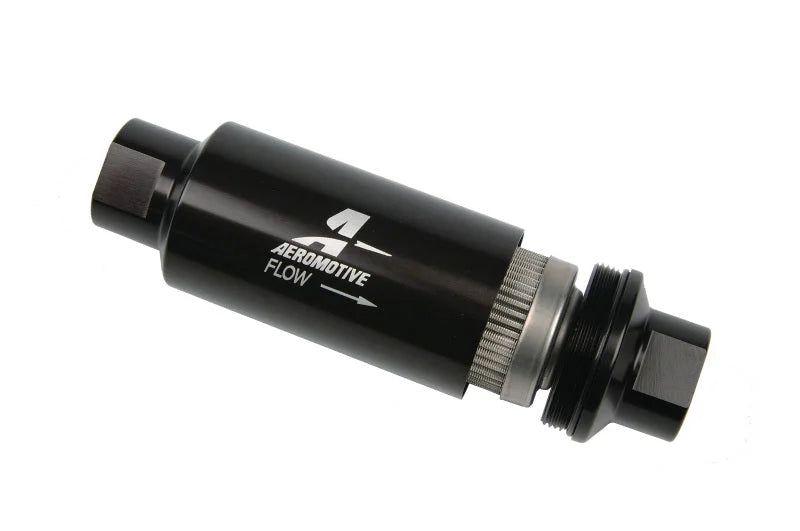 Aeromotive In-Line Filter - AN-10 - Black - 100 Micron - Main Product View