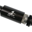 Load image into Gallery viewer, Aeromotive In-Line Filter - (AN -10 Male) 10 Micron Fabric Element Bright Dip Black Finish - Side View