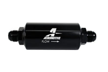 Load image into Gallery viewer, Aeromotive In-Line Filter - (AN -10 Male) 10 Micron Fabric Element Bright Dip Black Finish - Back View