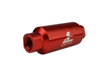 Load image into Gallery viewer, Aeromotive In-Line Filter - AN-10 size - 40 Micron SS Element - Red Anodize Finish - Back View