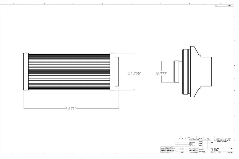 Aeromotive In-Line Filter - (AN-12 ORB) 10 Micron Microglass Element - Additional View 7
