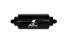 Load image into Gallery viewer, Aeromotive In-Line Filter - (AN-6 Male) 10 Micron Microglass Element Bright Dip Black Finish - Side View