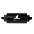 Load image into Gallery viewer, Aeromotive In-Line Filter - (AN-6 Male) 10 Micron Microglass Element Bright Dip Black Finish - Back View
