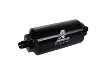 Load image into Gallery viewer, Aeromotive In-Line Filter - (AN-6 Male) 40 Micron Stainless Mesh Element Bright Dip Black Finish - Main Product View