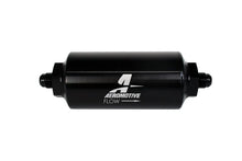 Load image into Gallery viewer, Aeromotive In-Line Filter - (AN-6 Male) 40 Micron Stainless Mesh Element Bright Dip Black Finish - Back View