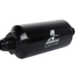 Load image into Gallery viewer, Aeromotive In-Line Filter - (AN -8 Male) 40 Micron Stainless Mesh Element Bright Dip Black Finish - Main Product View
