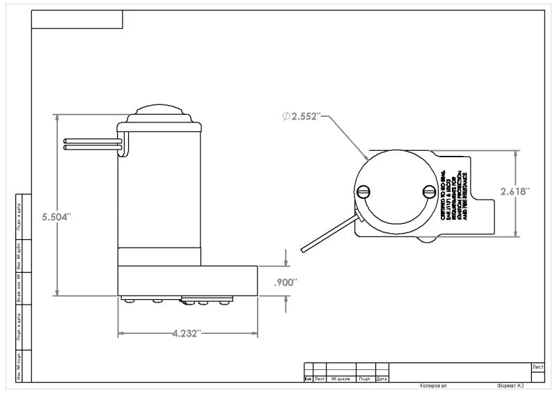 Aeromotive Marine Pump 14-PSI - 3/8 NPT Ports - Back View
