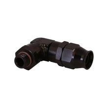 Load image into Gallery viewer, Aeromotive PTFE Hose End - AN-06 to AN-08 Hose - 90 Deg - Black Anodized - Main Product View
