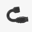 Load image into Gallery viewer, Aeromotive PTFE Hose End - AN-08 - 180 Deg - Black Anodized - Main Product View