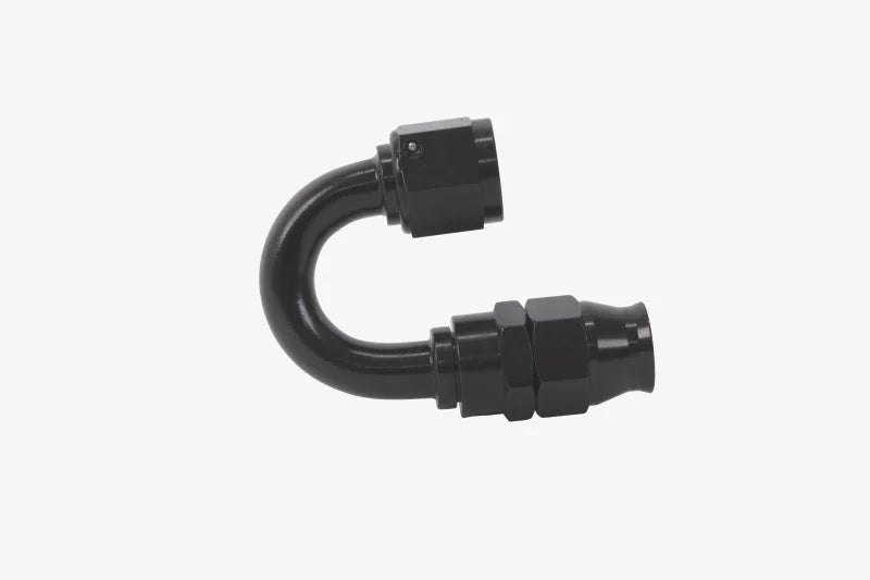 Aeromotive PTFE Hose End - AN-08 - 180 Deg - Black Anodized - Main Product View