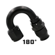 Load image into Gallery viewer, Aeromotive PTFE Hose End - AN-08 - 180 Deg - Black Anodized - Side View
