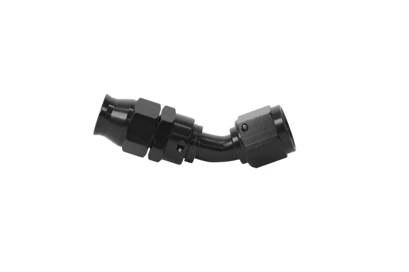 Aeromotive PTFE Hose End - AN-08 - 45 Deg - Black Anodized - Main Product View